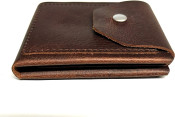 Osgoode Marley Mens Rustic Snap Card Case Bifold Wallet - Distressed Brown 1341