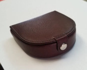 Osgoode Marley Cashmere Leather Coin Purse Change Holder Espresso 1554