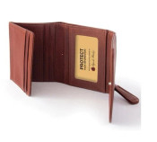 Osgoode Marley Womens Leather RFID Mini Wallet Brandy 1254