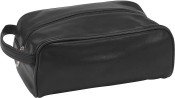 Osgoode Marley Cashmere leather Large Travel Shave Kit Toiletry Bag Black 2014