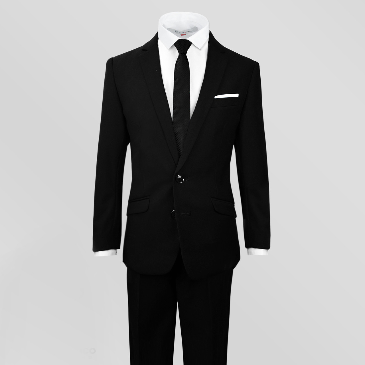 boys black suit slim