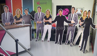 Life size photo cutouts are loads of fun at a birthday, bar or bat mitzvah party.