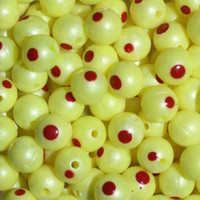 TroutBeads BloodDotEggs Chartreuse three sizes available