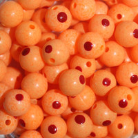 TroutBeads BloodDotEggs Sun Orange Roe three sizes available