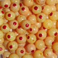 TroutBeads BloodDotEggs Egg Yolk three sizes available
