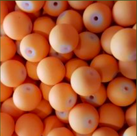 CREEK CANDY BEADS Fuzzy Orange 8mm SINKZ (15 pack)