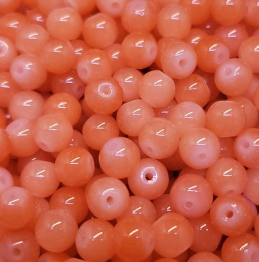 CREEK CANDY BEADS Peach Jello 6mm/8mm SINKZ (15 pack) - Fishheads Canada