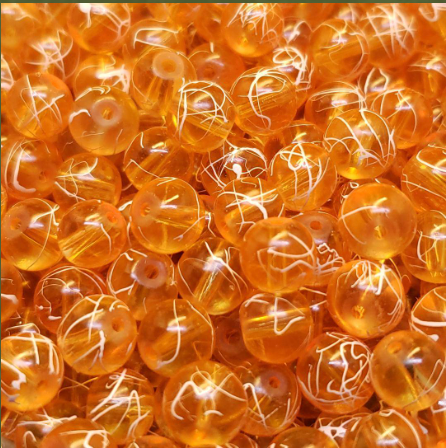 CREEK CANDY BEADS Electric Orange 6mm/8mm SINKZ (15 pack) - Fishheads Canada