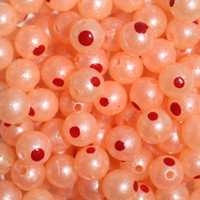 Troutbeads BloodDotEggs Peach Roe 3 sizes available