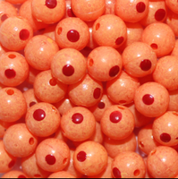 Troutbeads BloodDotEggs Orange Pearl three sizes available