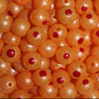 Troutbeads BloodDotEggs Mango Roe three sizes available