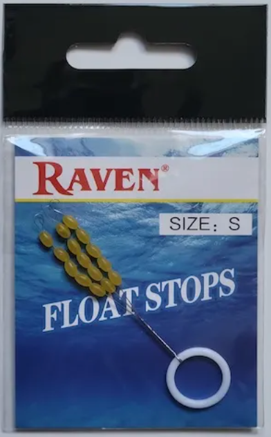 Raven Float Stops (2 Sizes, Natural or Red) - Fishheads Canada