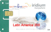 Iridium Latin America 200 - 200 prepaid minutes with a 6 month expiry