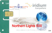  Iridium Northern Lights Prepaid SIM (500 Minutes) - New User - For calls from Alaska and Canada - 1 Year Expiry