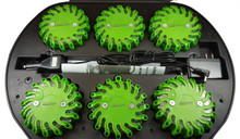 Pro Light LED Safety Flare (Green) 6 Pack W/ Rechargeable Case and Charger
