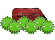 Pro Light LED Safety Flare (Green) 6 Pack In Travel Bag W/ Replaceable CR123 Lithium Battery
