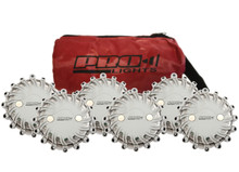 Pro Light LED Safety Flare (Red & Blue) 6 Pack In Travel Bag W/ Replaceable CR123 Lithium Battery