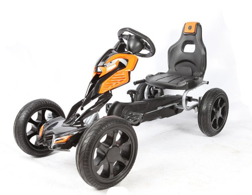 Thunder - Eva Rubber Wheel Tyres Go Kart / Cart - Orange & Black - 4-10 Years (1504-ORANGE) Thunder - Eva Rubber Wheel Tyres Go Kart / Cart - Orange & Black - 4-10 Years (1504-ORANGE)