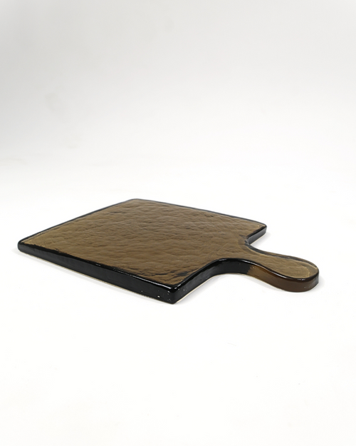 Hammered Glass Serving Boards - Smoke