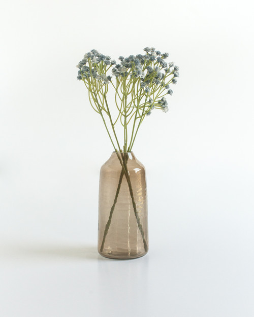 Siena Handblown Hammered Bud Vase - Smoke