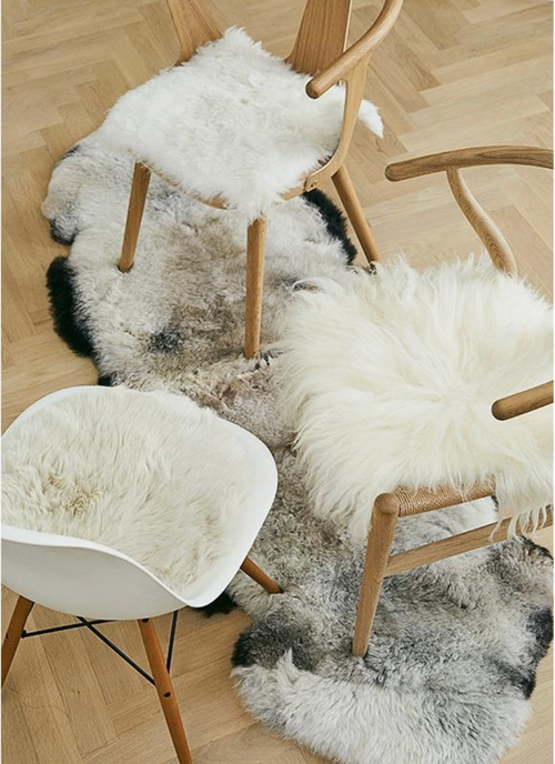Chair Pads  - White Icelandic Eco Sheepskin        ! Best Seller !