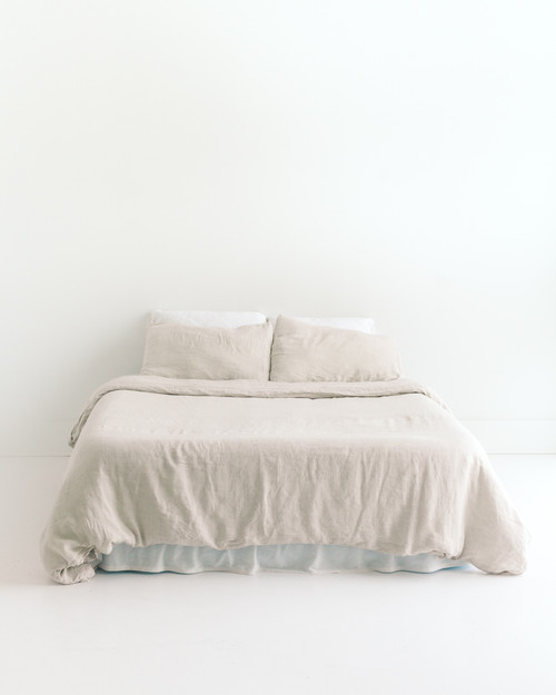 Linen Duvet Set - Stone Washed - Natural Chambray     -Includes Shipping
