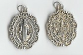 Medium Saint Benedict Medal with Unique Antique Scrollwork