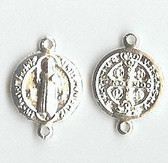 SILVER PLATED Saint Benedict Medal (Ideal for taping on windows and doors)