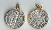 MED Saint Benedict Medallion GOLD PLATED Edge