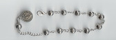 Silver Saint Benedict Rosary Bracelet 8mm Beads