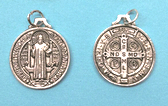 SILVER PLATED SAINT BENEDICT MEDAL