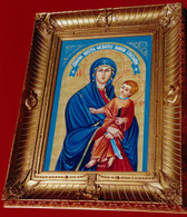 This magnificent 8 1/2 inch wide, 5 inches thick (hollowed out so that the "Rays and Waves of Graces" are embracing you) , 40 inch by 52 inch gold tone picture frame.