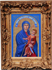 38'" x 50" Our Lady Mediatrix of All Graces Museum Quality Canvas Icon in Exquisite French Baroque Frame - AT A GREAT DISCOUNT!!!