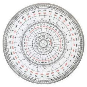 PROTRACTOR PLASTIC 360DEG 135MM DIAM - IMPA 471587