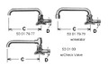 FAUCET WALL R-HAND W/OVERHEAD SPOUT & CHECK VALVE 13(1/2)