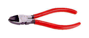 Jonard DIABVNOTCH Diagonal Plier - 6-3/16 Inch Crushing And Slitting Tool With Red Handle