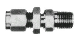 CONNECTOR BULKHEAD MALE STAINLESS FLARELESS 6MMXPT1/4 - IMPA 734342