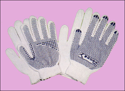 cotton working gloves non slip dots