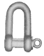 SHACKLE STRAIGHT EYE BOLT BLACK SE-TYPE 24MM SWL 3.6TON IMPA 230302