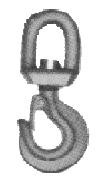 CARGO HOOK SWIVEL EYE WITH LATCH SWL 1TON - IMPA 231251