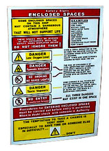 POSTER ENCLOSED SPACE ENTRY SAFETY SIGN 480X330MM - IMPA 331507