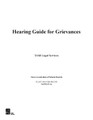 Hearing Guide for Grievances - Hard Copy