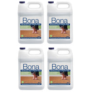 4 Pack Bona Hardwood Floor Cleaner Refill - 128 fl oz - Unscented - Refill for Bona Spray Mops and Spray Bottles - Residue-Free Floor Cleaning Solution for Wood Floors