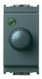 Grey Dimmer switch with adjustment knob in center, and indicate