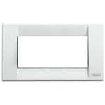 A white rectangular classica cover plate. a white center. empty. On a white background