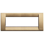 Bronze long thin rectangle Classica cover plate. No inside or center. On a white background
