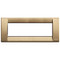 Bronze long thin rectangle Classica cover plate. No inside or center. On a white background