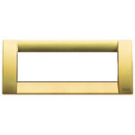 Matte gold rectangle. skinny, with no center. On a white background.
