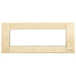 A thin long rectangle. Maple wood color. Cover plate. No inside. On a white background