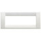 A white narrow rectangle cover plate. On a white background